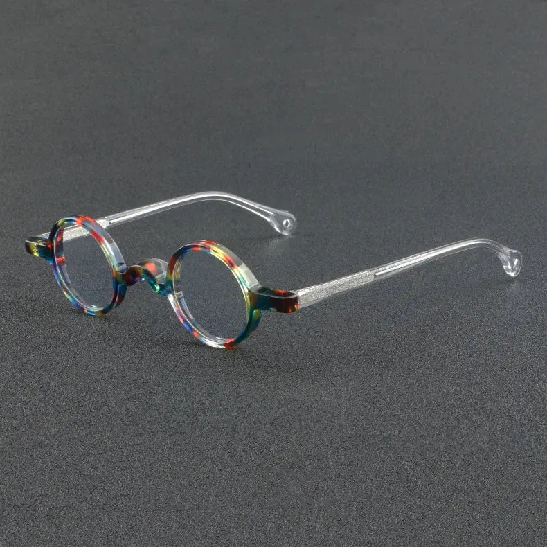 CCspace Unisex Full Rim Small Round Acetate Eyeglasses 56935